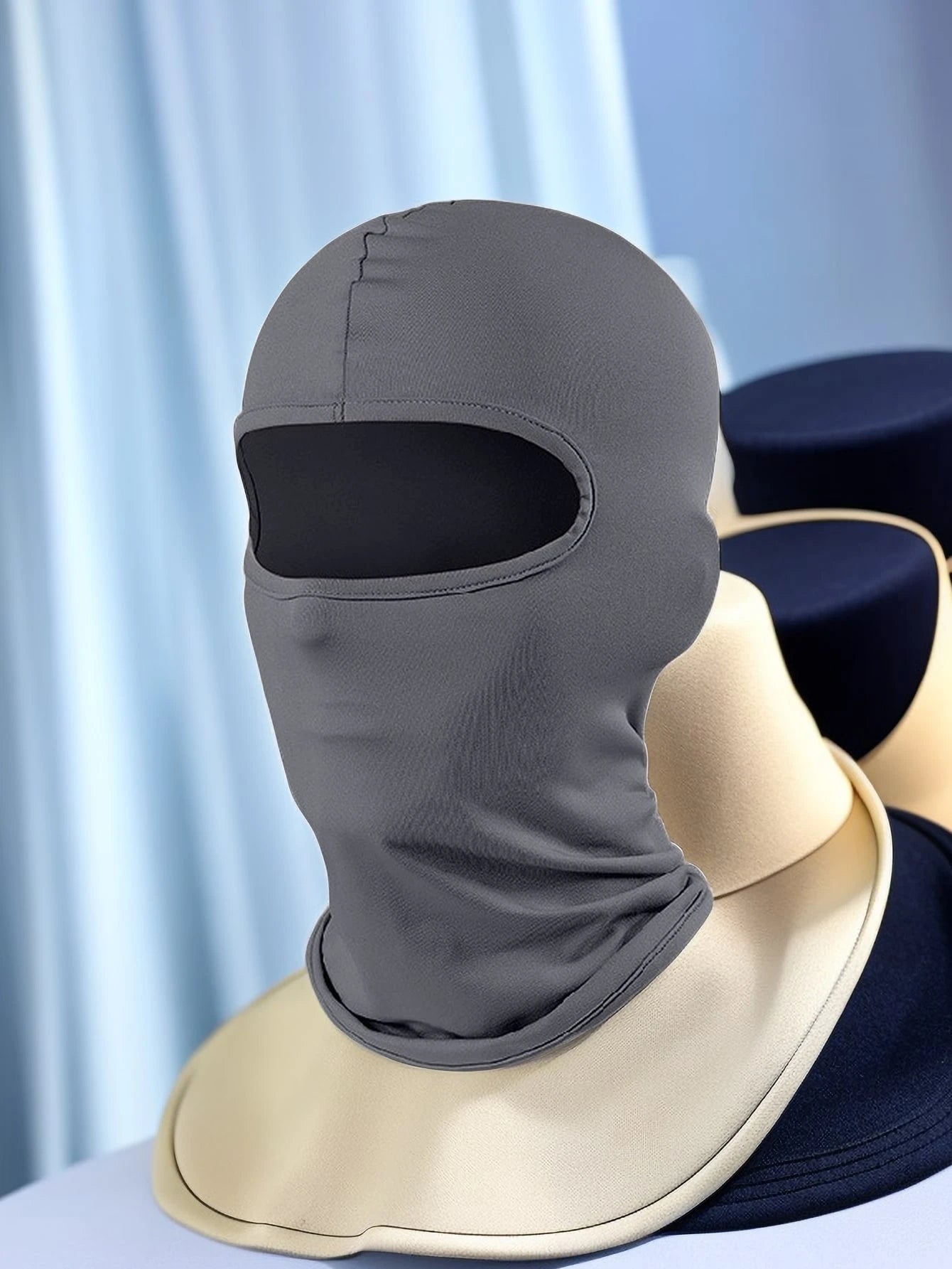 1Pc Outdoor Moisture-Wicking Elastic Fabric Versatile Balaclava Mask, Suitable for All Seasons, Multiple Colors Available: Black, Blue, Green, White, Pink, Purple - Perfect for Skiing, Riding, Hiking, Boating, Snowmobile, and ADV Off-Road, Sweat-Absorbent Motorcycle Helmet Liner, Hand Wash Recommended (Do Not Tumble Dry)